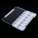 Plastic Slim Waterproof Fly Fishing Tackle Box Flies Case Storage 18.7x10.2x1.7 cm/7.4x4.0x0.7 inch