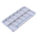 Plastic Slim Waterproof Fly Fishing Tackle Box Flies Case Storage 18.7x10.2x1.7 cm/7.4x4.0x0.7 inch