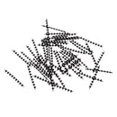 50 Strips Fishing Boilie Stop Fishing Dumb Bell Fishing Hair Rig Stop Black Plastic