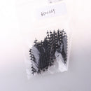 50 Strips Fishing Boilie Stop Fishing Dumb Bell Fishing Hair Rig Stop Black Plastic