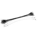 50pcs/lot Durable Fishing Leaders with Snap and Swivel Anti-bite Fishing Wire Black