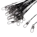 50pcs/lot High-Strength Fishing Leaders Fishing Wires Trace with Snap and Swivel Fishing Accessories