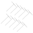 10Pcs T-shape Swivels Snaps, Stainless Steel 3 Way Rolling Swivel Balance Cross line Fishing Swivels with Luminous Beads