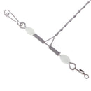 10Pcs T-shape Swivels Snaps, Stainless Steel 3 Way Rolling Swivel Balance Cross line Fishing Swivels with Luminous Beads