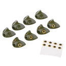 8 Set Fish Head 3D Fishing Lure Holographic Eyes Fly Tying Jig DIY Craft Made of Alloy Material Durable to Use