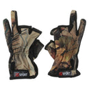 Camouflage Fishing Gloves Shooting Hunting Non Slip 3 Low-cut Fingers Gloves