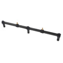 Black Steel Fishing Rod Pod Buzz Bar for 3 Fishing Rod Holder / Bite Alarm