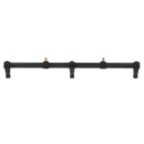 Black Steel Fishing Rod Pod Buzz Bar for 3 Fishing Rod Holder / Bite Alarm