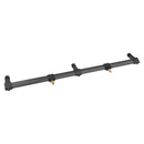 Black Steel Fishing Rod Pod Buzz Bar for 3 Fishing Rod Holder / Bite Alarm