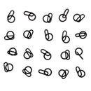 Pack of 20pcs Welded Fishing Rings Fishing Connector Carp Fishing Tackle Accessories Connecting Links Hook