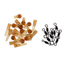 30pcs Ball Bearing Swivels / Buffer Beads / Tail Rubbers Fishing Connectors Made of environmentally friendly material