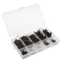 450pcs Fishing Rig Accessories Kit Anti Tangle Sleeves Connector Maggots Clips