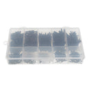 450pcs Fishing Rig Accessories Kit Anti Tangle Sleeves Connector Maggots Clips
