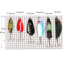 30pcs Spoon Fishing Lures Minnow Baits Metal Hard Baits Crankbaits Durable Metal material production anti-beat percussion