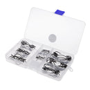 80pcs Carbon Steel Fishing Hook Bait Holder Barbed Hook for Pike/Salmon/Bass