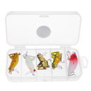 5pcs Artificial Locust Grasshopper Insect Fishing Lures and Minnow Baits with Tackle Box