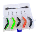 20pcs Fishing Tackle Kit, 5x Minnow Lure, 5x Barrel Swivel, 10x Line Leaders