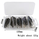 20pcs Soft Fishing Lures Worm Bass Trout Shad Swim Bait, with Hook / No Hook