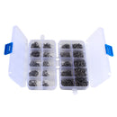 100pcs High Carbon Steel Carp Fishing Hooks Barbed Curve Shank Hooks 3-12