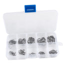 100pcs High Carbon Steel Carp Fishing Hooks Barbed Curve Shank Hooks 3-12