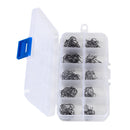 100pcs High Carbon Steel Carp Fishing Hooks Barbed Curve Shank Hooks 3-12