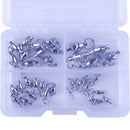 35pcs Heavy Duty Ball Bearing Swivels Solid Rings Sea Fishing Hook with Box