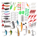 125x Fishing Lure Set Kit Lots Fishing Lures Baits Supplies Terminal Tackle with Free Tackle Box