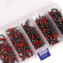 125Pcs 3 Way Fishing Rolling Barrel Swivel Bearing Connector Solid Ring Rolling Swivels New