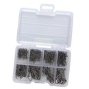 150Pcs/lot Hooked Snap Stainless Steel Fishing Snap Pin Fastlock Clips Connector with Box