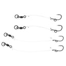 4pcs Ready Tied Chod Rigs Hand Tied Barbless Hook Long Short Various Sizes