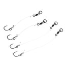 4pcs Ready Tied Chod Rigs Hand Tied Barbless Hook Long Short Various Sizes