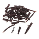 40pcs Carp Fishing Tackle Safety Lead Clips Quick Swivels Anti-Tangle Sleeve Kit