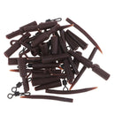 40pcs Carp Fishing Tackle Safety Lead Clips Quick Swivels Anti-Tangle Sleeve Kit