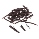 40pcs Carp Fishing Tackle Safety Lead Clips Quick Swivels Anti-Tangle Sleeve Kit