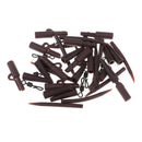40pcs Carp Fishing Tackle Safety Lead Clips Quick Swivels Anti-Tangle Sleeve Kit
