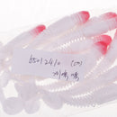 10pcs Fashion Plastic Fishing Bait Soft Worm Grub Vivid T Tail Lures Fishing Tackle 3.3inch