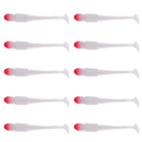10pcs Fashion Plastic Fishing Bait Soft Worm Grub Vivid T Tail Lures Fishing Tackle 3.3inch