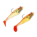 2Pcs Lifelike Soft Lead Fishing Lures Hook Baits Silicone Swimbaits Bionic Crankbaits Tackle 4.1inch