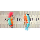 12pcs Fly Fishing Lures Shrimp Flies Trout Salmon Flies Artificial Insects Made of high quality High carbon steel and feathers