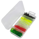 25x Lifelike Curly Single Tail Grub Bait Soft Plastic Worm Fishing Lures Drop Shot Jig Head 5.5cm/2.2inch