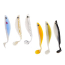 6pcs Soft Plastic Fishing Lure Bass Bait Artificial Bait Tackle 11.5cm/11g Made of high quality material durable to use
