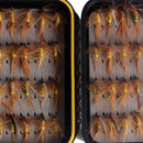 40pcs Fly Fishing Flies Kit Fishing Flies Dry Flies Assortment + Fly Box for Bass Salmon Trout Fish