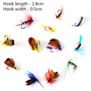 12pcs/pack All Purpose Simulation Insect Fishing Flies Wet Dry Fly Fishing Lure Carp Fishing