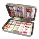 24pcs Fly Fishing Flies Kit Fishing Flies Wet Flies Assortment + Fly Box for Bass Salmon Trout Fish