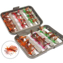 24Pieces Dry Flies Fly Fishing flies Kit Bass Salmon Trouts Flies Floating/Sinking with Fly Box