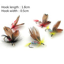 24Pieces Dry Flies Fly Fishing flies Kit Bass Salmon Trouts Flies Floating/Sinking with Fly Box