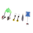 Telescopic Fishing Rod and Reel Combos FULL Kit, Spinning Fishing Gear Organizer Pole Sets with Bite Alarm Hooks Snaps