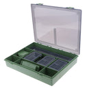 Carp Coarse Sea Fishing Tackle Box System for Hooks Swivels Beads Rigs including 10 dividers can be moved to suit