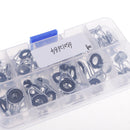45Pcs Fishing Top Rings Rod Pole Repair Kit Line Guides Eyes Ring 7mm/6mm