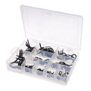 90Pcs Sea Boat Fishing Rod Guides Top Tips Pole Rod Eye Rings with Clear Box